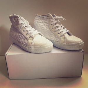 Superga Rodarte Net Snake High-Top Sneakers
