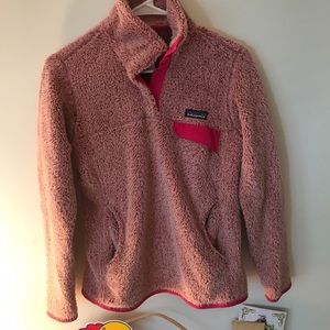 Pink Patagonia Re-Tool Snap-T Fleece Pullover