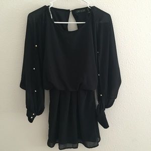 Love Culture Long Sleeve Black Dress