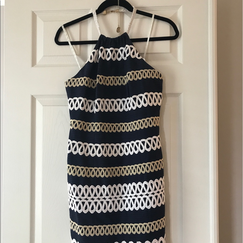 Lilly Pulitzer nautical halter shift dress