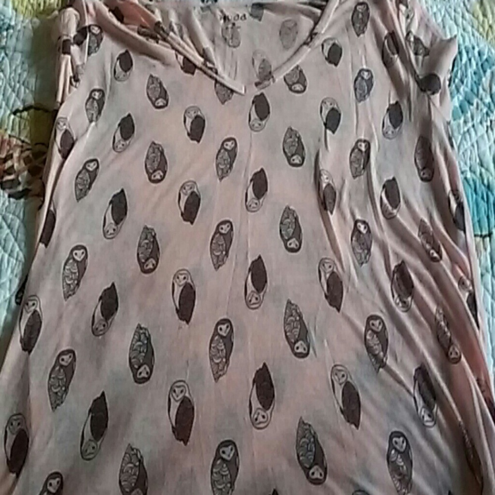 Pastel Peach Owl Shirt
