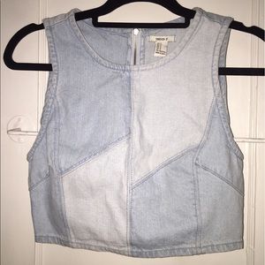 Jean crop top