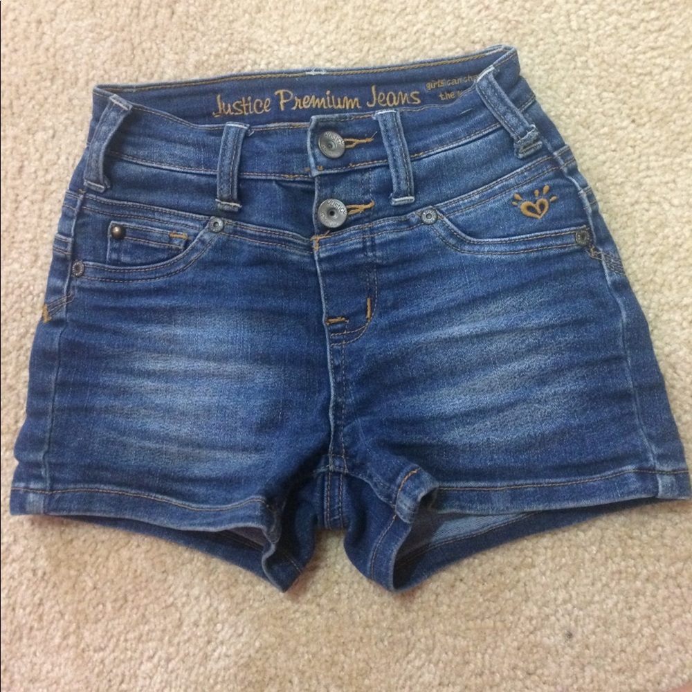 justice premium jean shorts