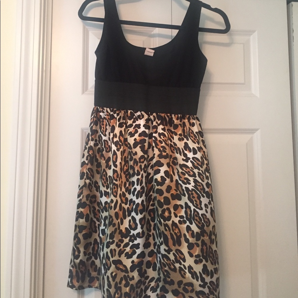 Cheetah Print/Black Dress