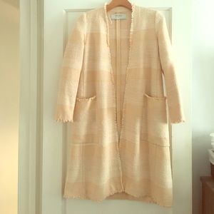 Zara peach/cream long coat