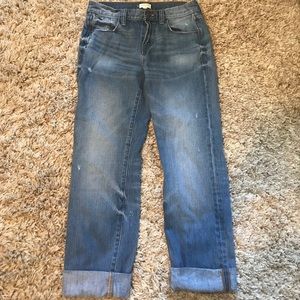 Jcrew boyfriend distressed high rise jeans size 25