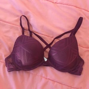 Aeropostale Burgundy Push Up Bra