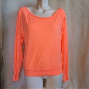 PINK VICTORIA'S SECRET NWOT Neon Orange Shirt Sz S