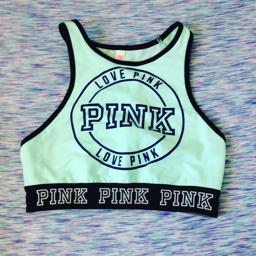 Pink Victoria Secret crop top sports bra