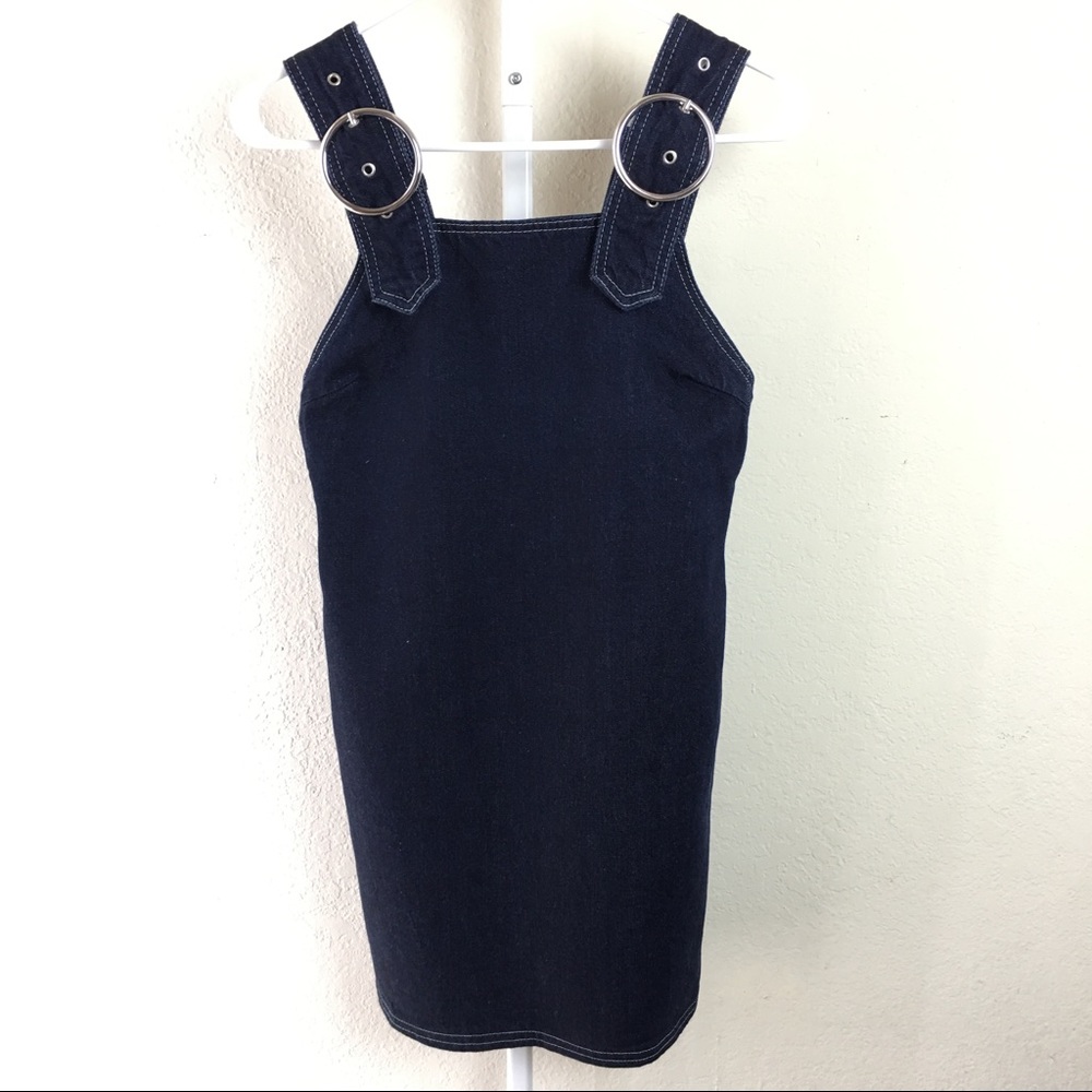 Denim Topshop Pinafore Dress