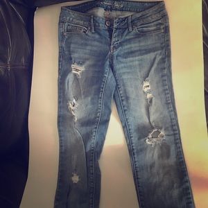 Medium wash denim skinny jeans