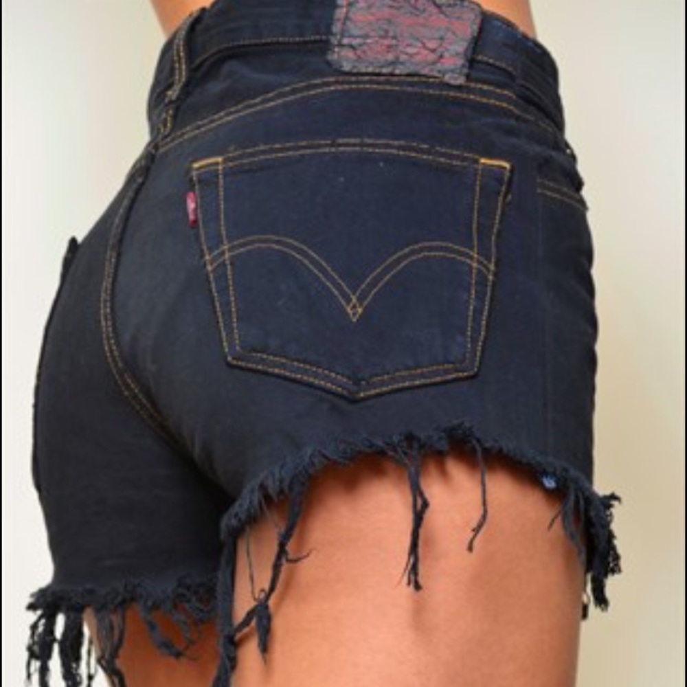 Levis Black Denim Shorts