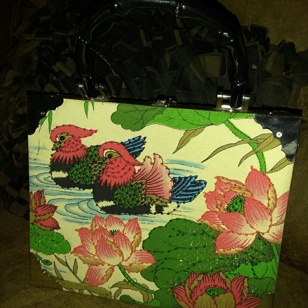 VINTAGE Cigar box hand bag