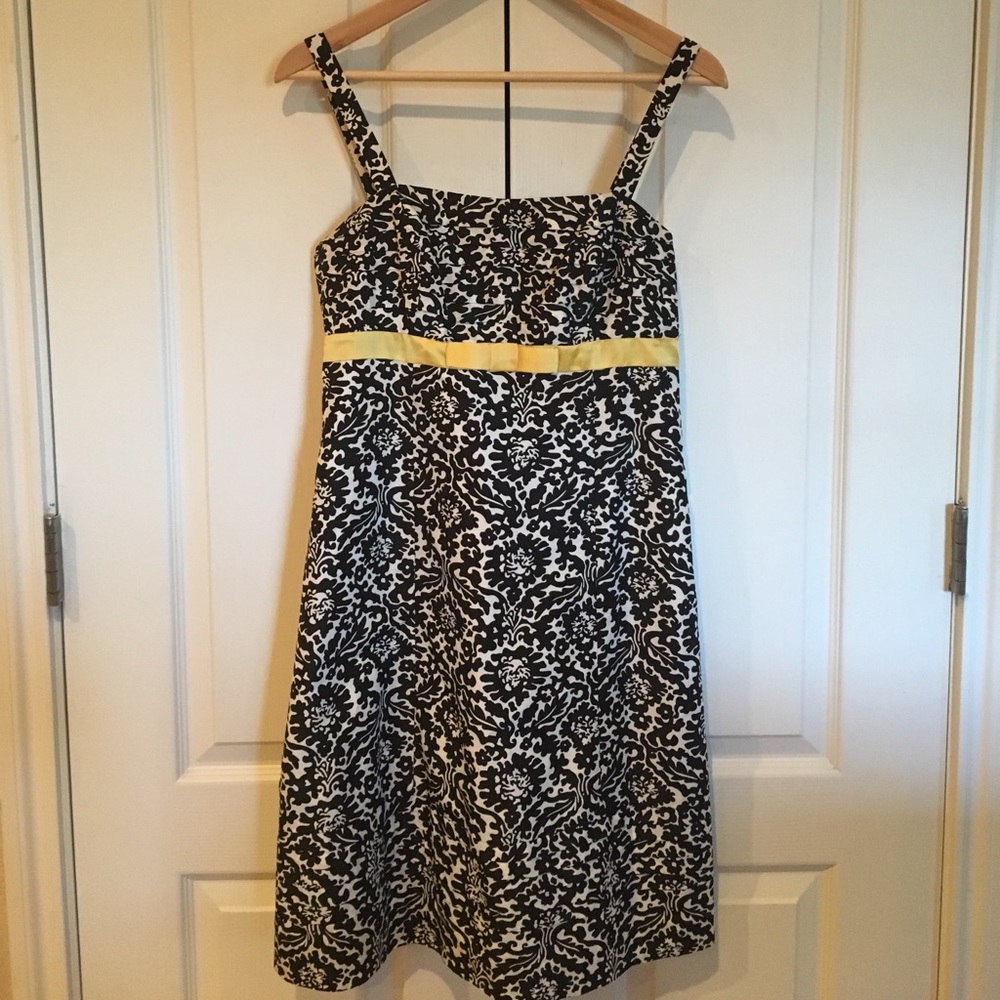 Lilly Pulitzer Black/White Floral Dress, Size 4