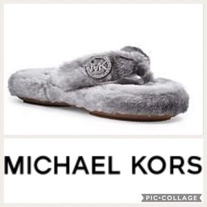 Michael Kors Faux Fur Thong Slippers