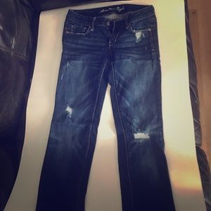 Dark wash denim jeans
