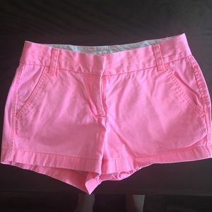 Bright salmon J Crew chino shorts!