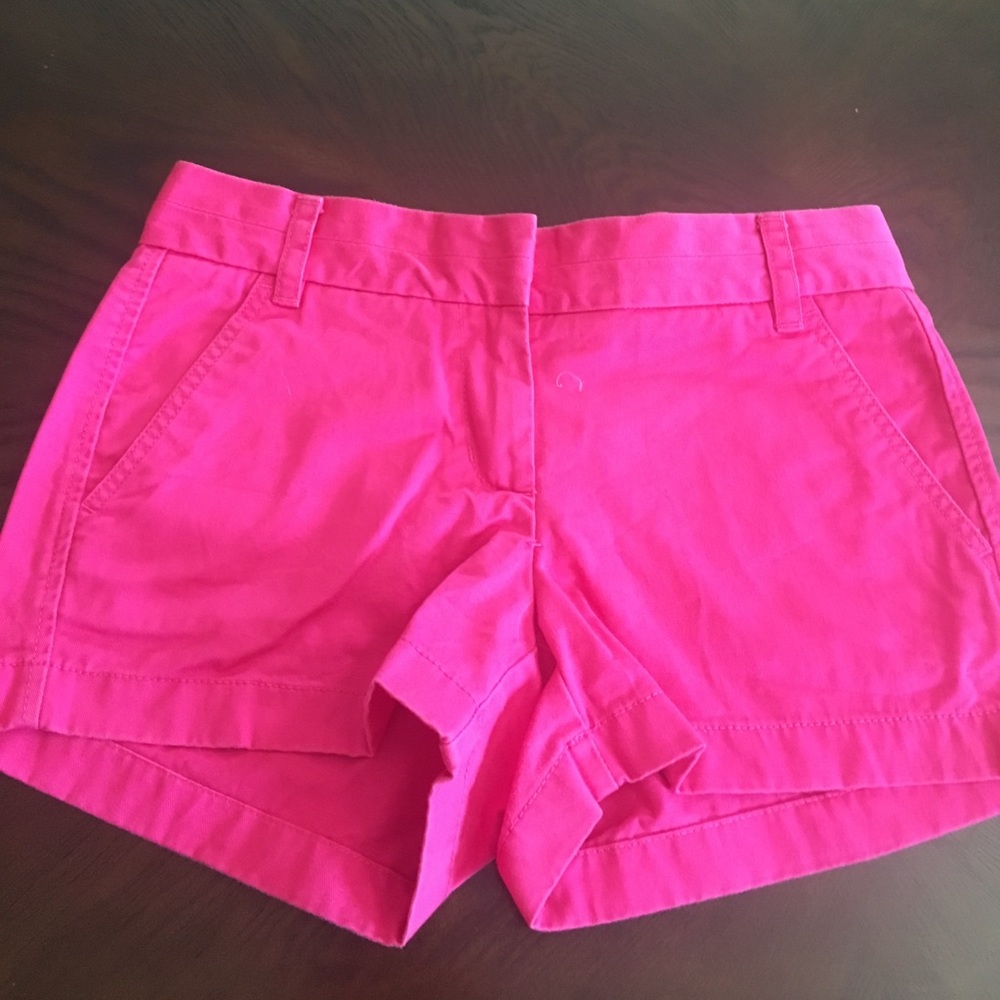 Hot pink J Crew chino shorts!
