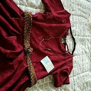 NWTS XXL LuLaRoe Amelia cranberry red. FIRM