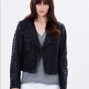 Current/Elliott Collarless Moto Jacket