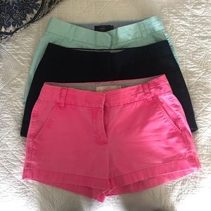 Set of 3 J. Crew 3" chino shorts