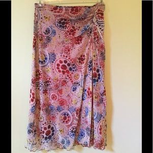 Unique Elastic Waist Knee-Length Skirt