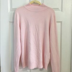 Pale Pink Turtleneck Sweater