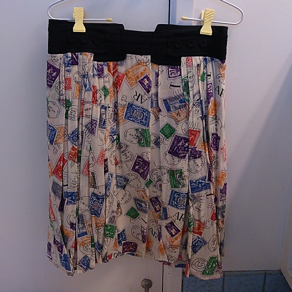 Anthropologie Edme & Esyllte Stamp Print Skirt 4