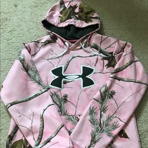 Pink Camouflage Under Armour hoodie.