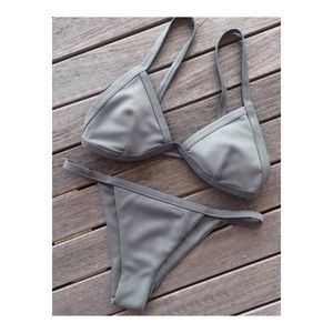 Spaghetti Straps Low Waisted Bikini Set