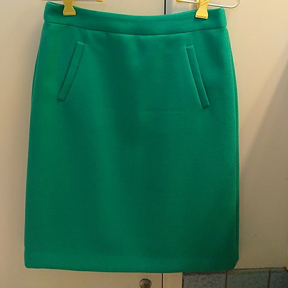 J Crew Teal Skirt Wool 4