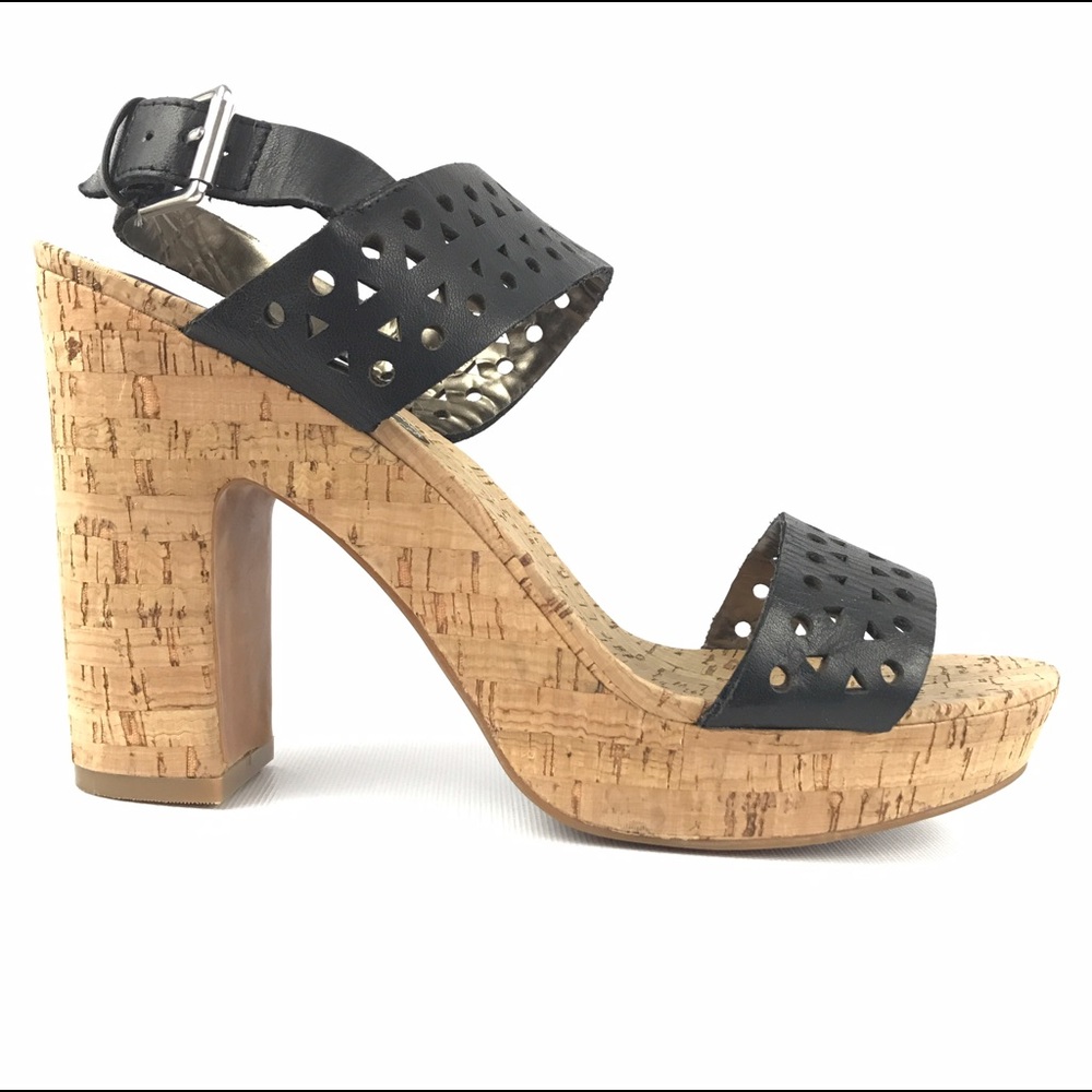 Rebecca Taylor Sandals 8.5 High Heels Cork Strap