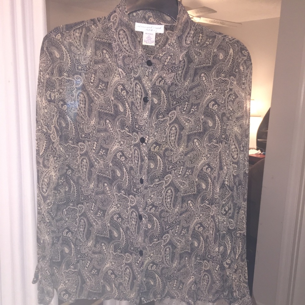 Anna and Frank Polyester Button Down Shirt