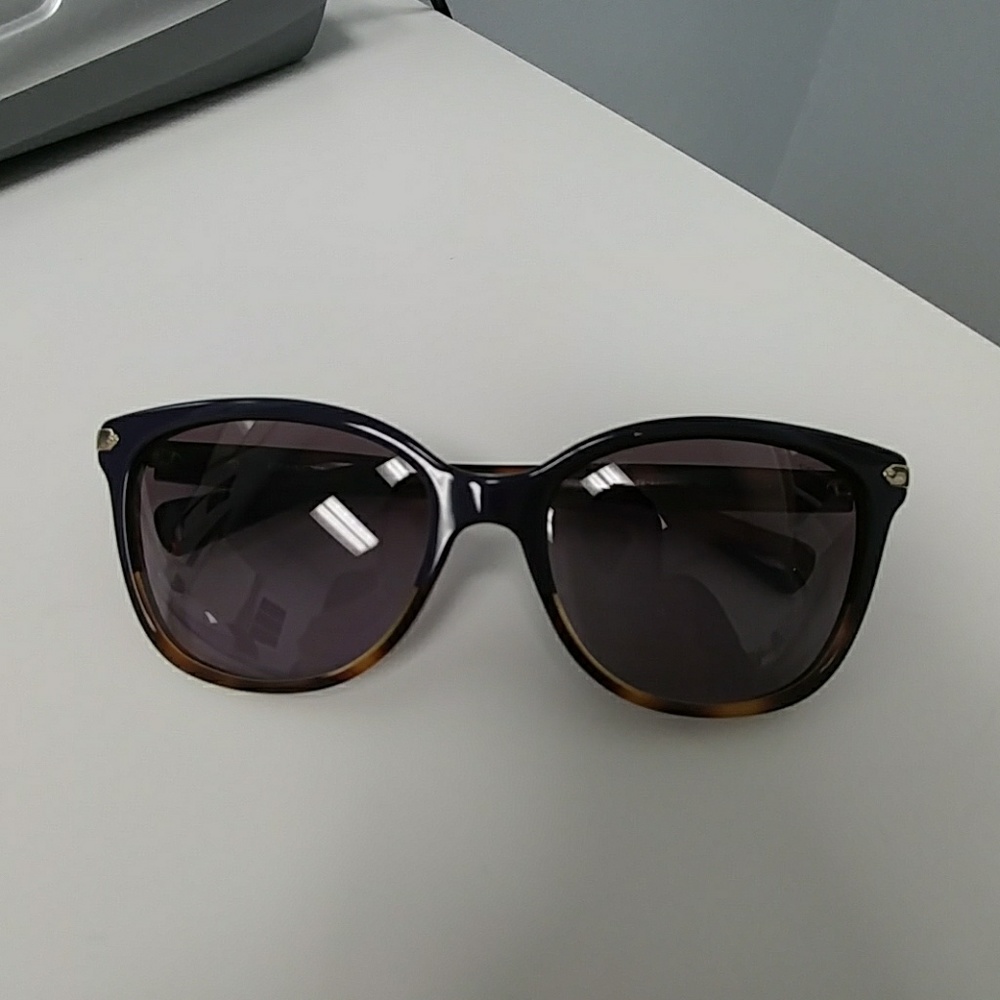 Coach Purple and Tortoise Cat-Eye Sunglasses