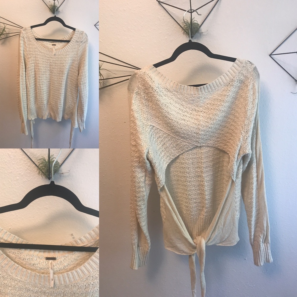 Free People open back sweater