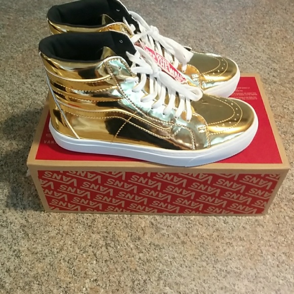 Vans Shoes Exclusive Vans Sk8 Hi Olympic Gold Poshmark
