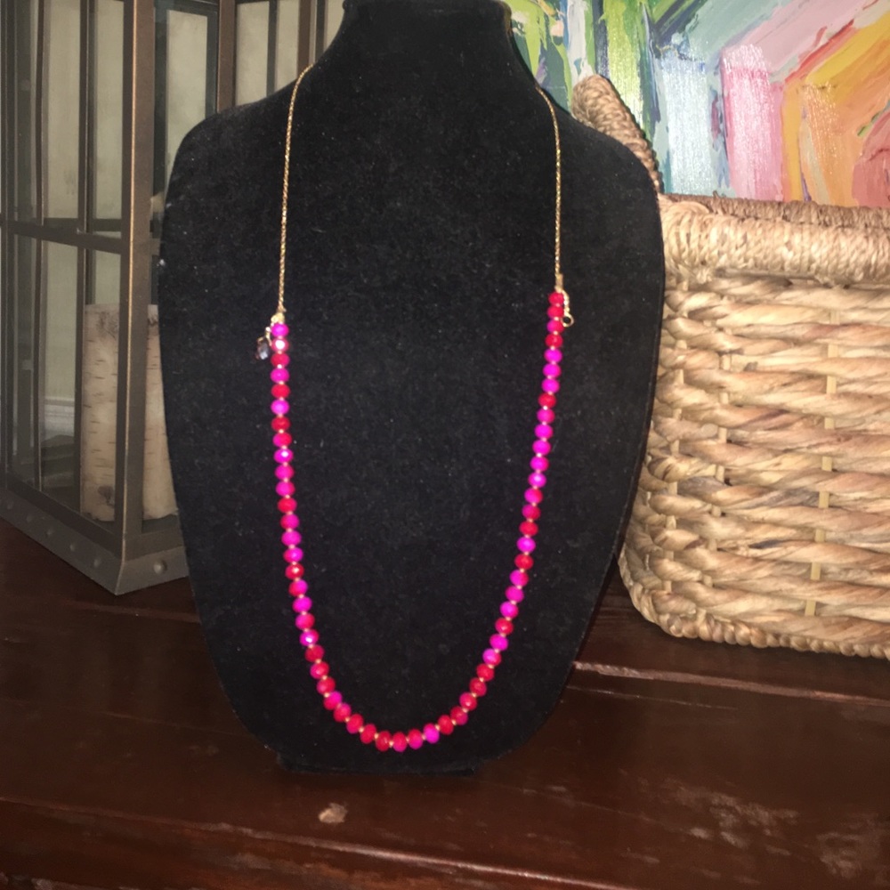 Pink and gold necklace