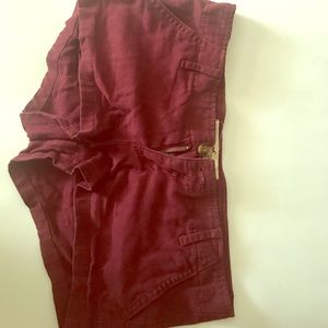 Hollister burgundy shorts