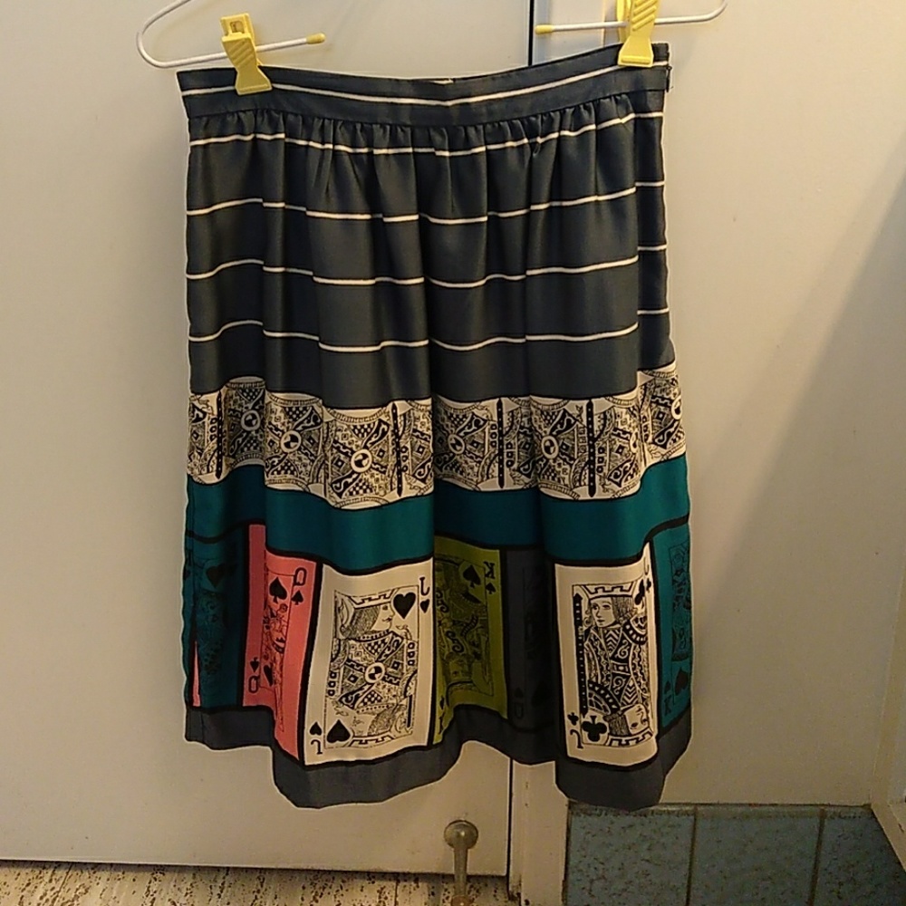 Anthropologie Edme & Esyllte Card Print Skirt 4