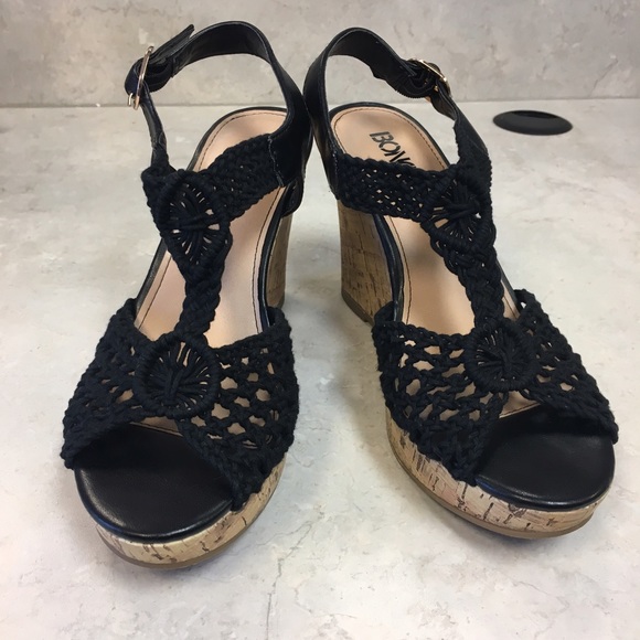 BONGO Shoes - BONGO black sandal wedges