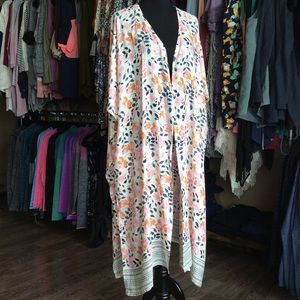 Cream floral kimono