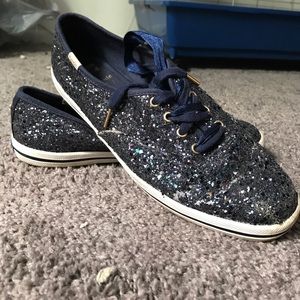 Navy Blue Sequin Kate Spade Keds