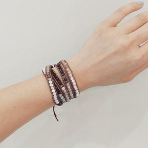 Chan Luu 5 wrap leather bracelet