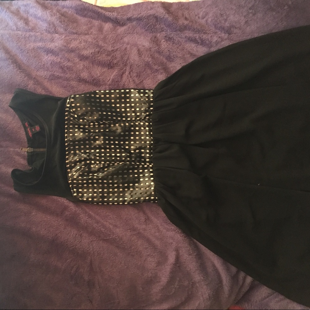 Mesh/ leather dress
