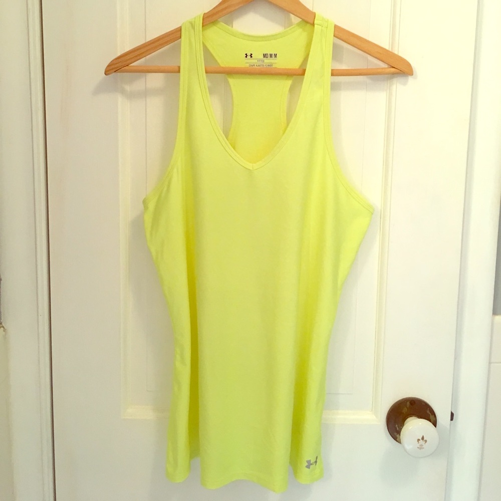 Under Armour electric yellow tank size M