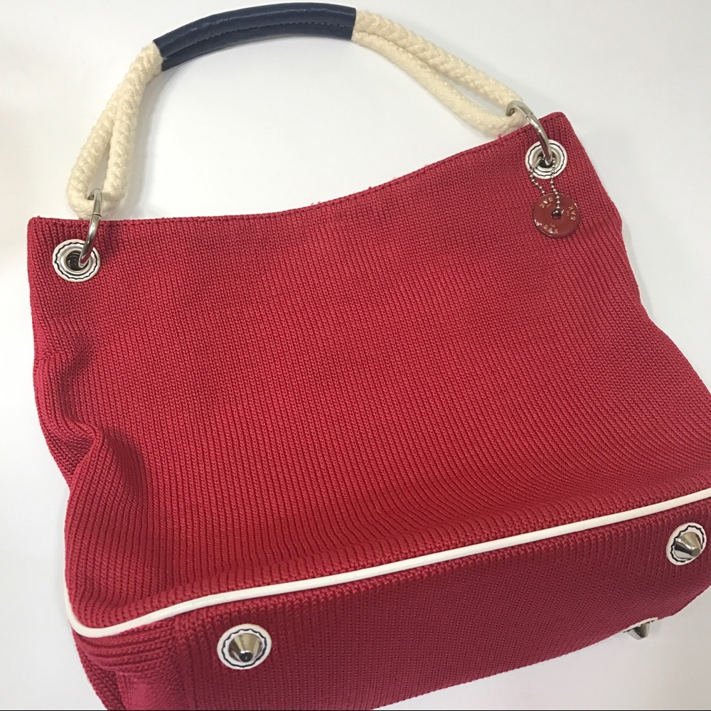 The Sak red crochet braided strap handbag - Picture 3 of 8