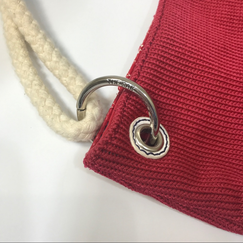 The Sak red crochet braided strap handbag - Picture 5 of 8