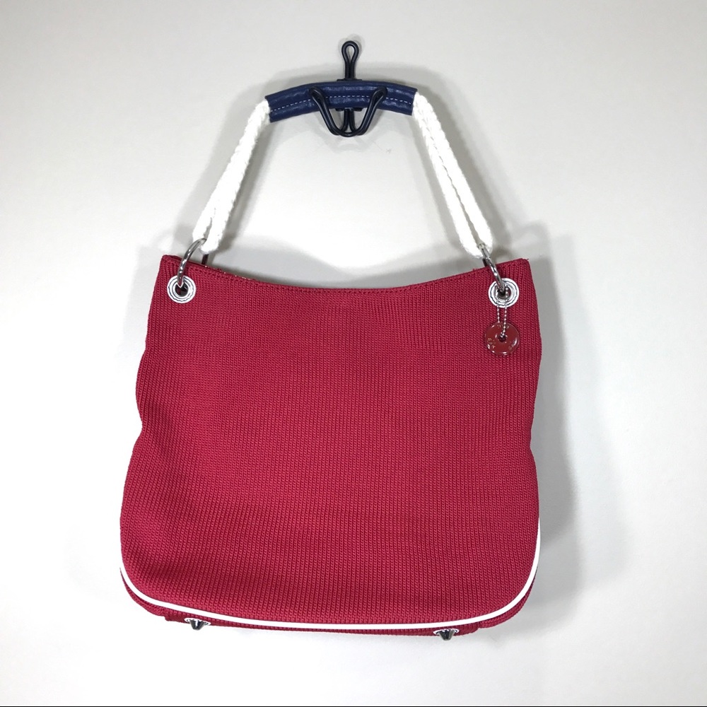 The Sak red crochet braided strap handbag - Picture 7 of 8