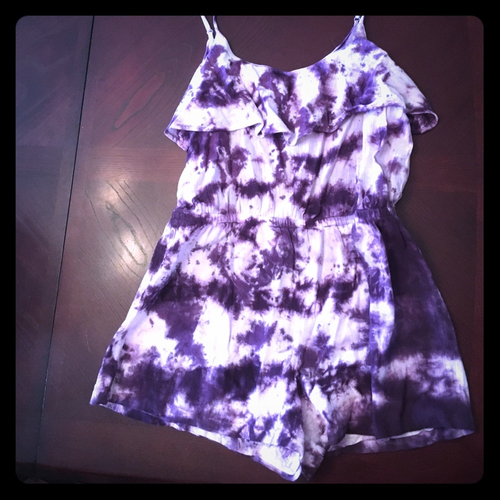Romper- purple tie dye