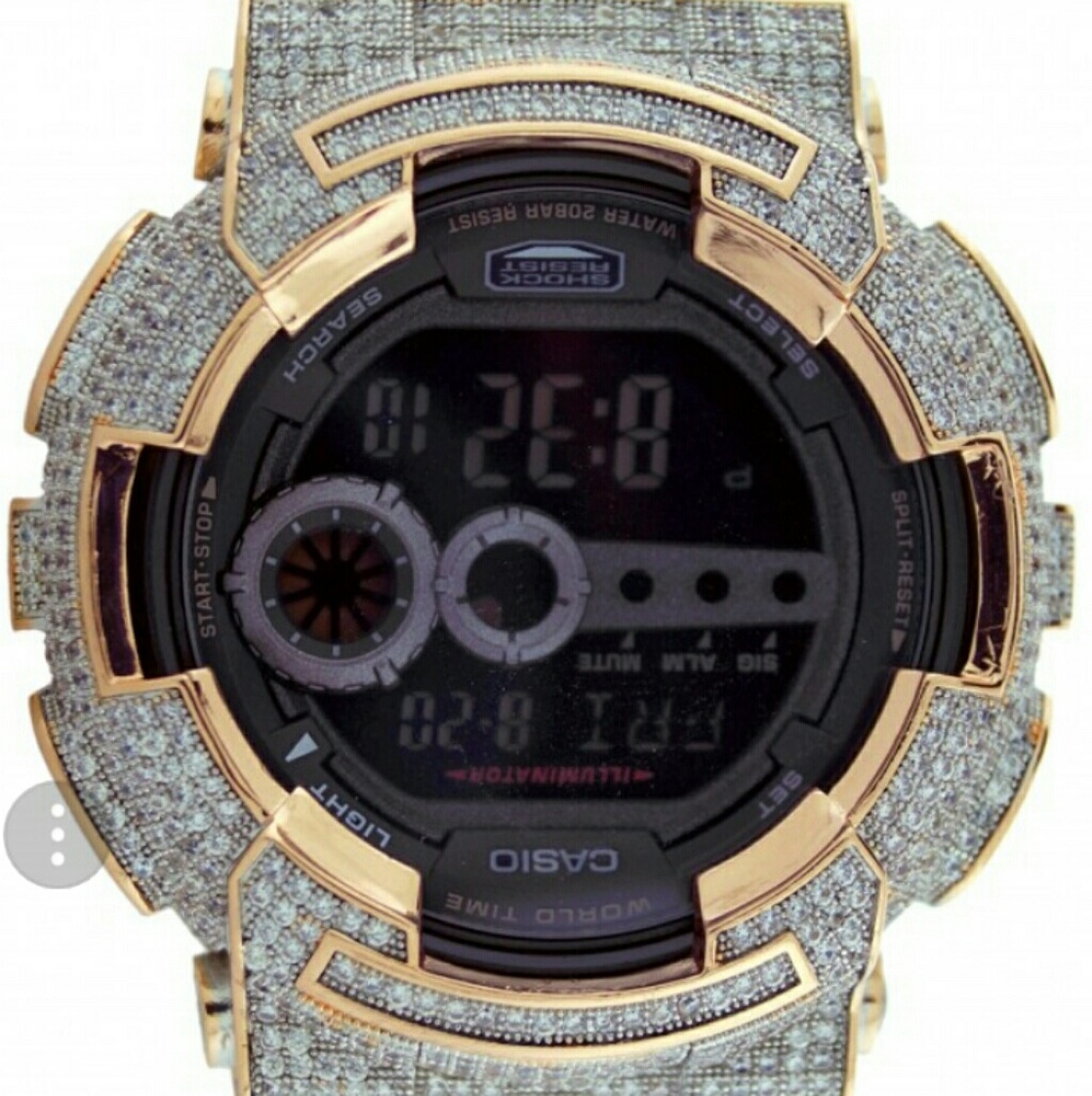 Lab Created  Diamond Custom G Shock Watch (unisex)